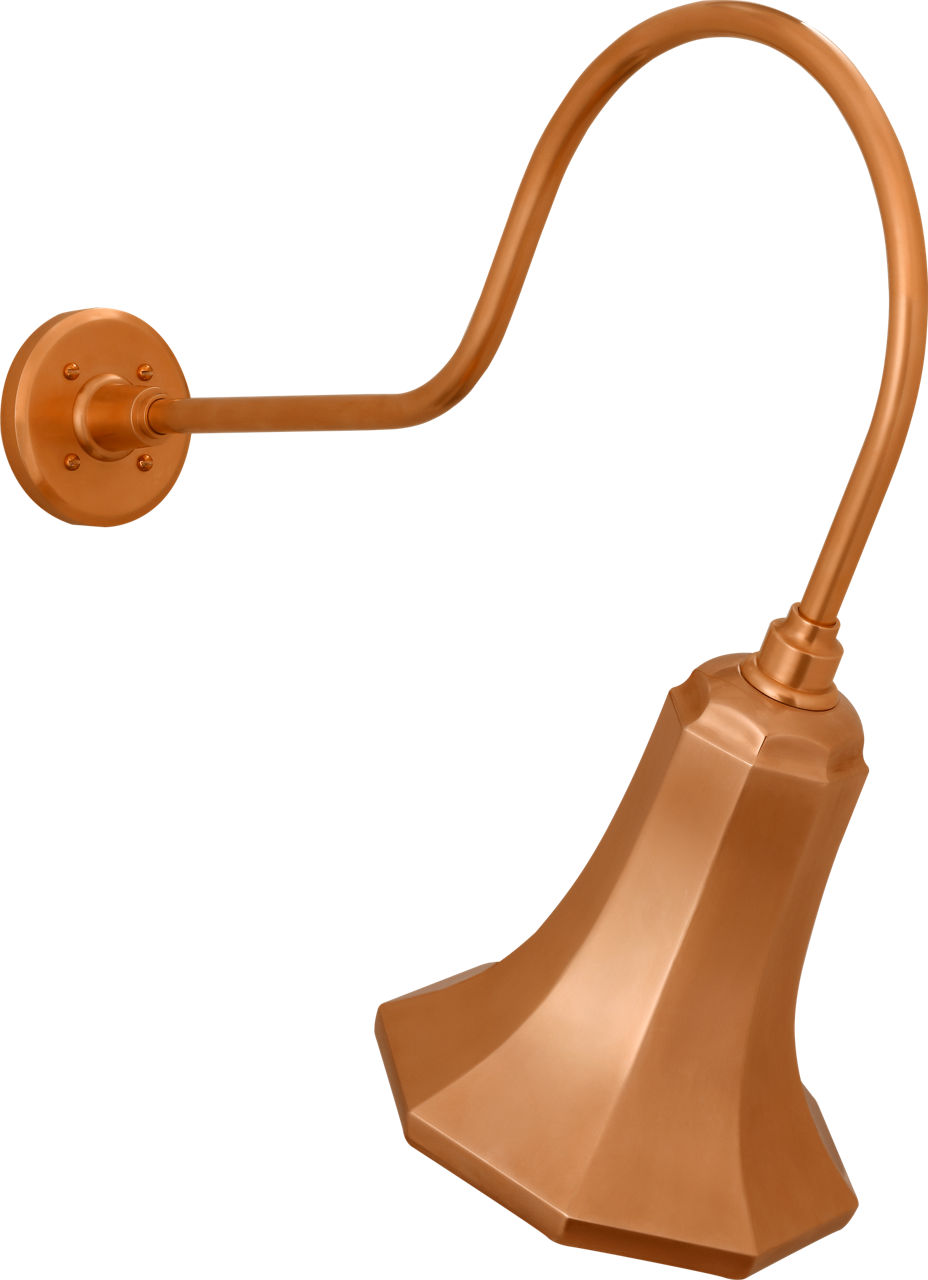 Academy 26" Angled Flynn Barn Light in Soft Copper with 9.25" Savannah Shade