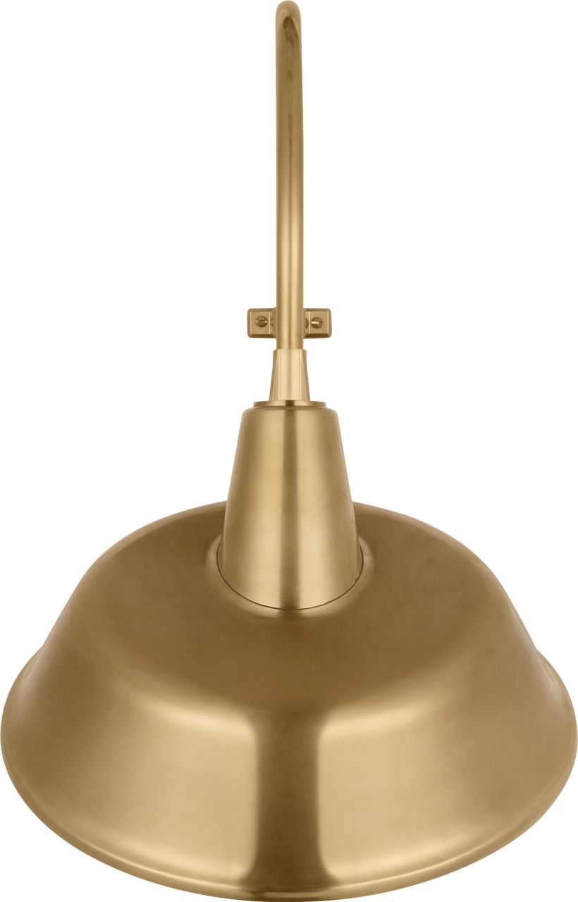 Academy 15" Larrabee Barn Light in Hand-Rubbed Antique Brass with 16" Tilted Bowers Shade