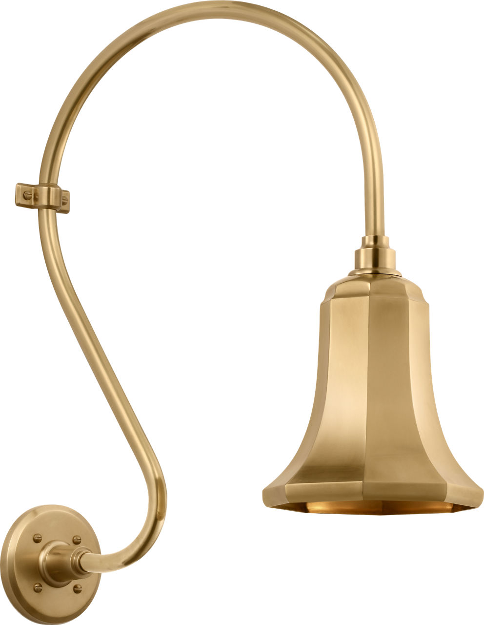 Academy 15" Larrabee Barn Light in Hand-Rubbed Antique Brass with 7.5" Savannah Shade