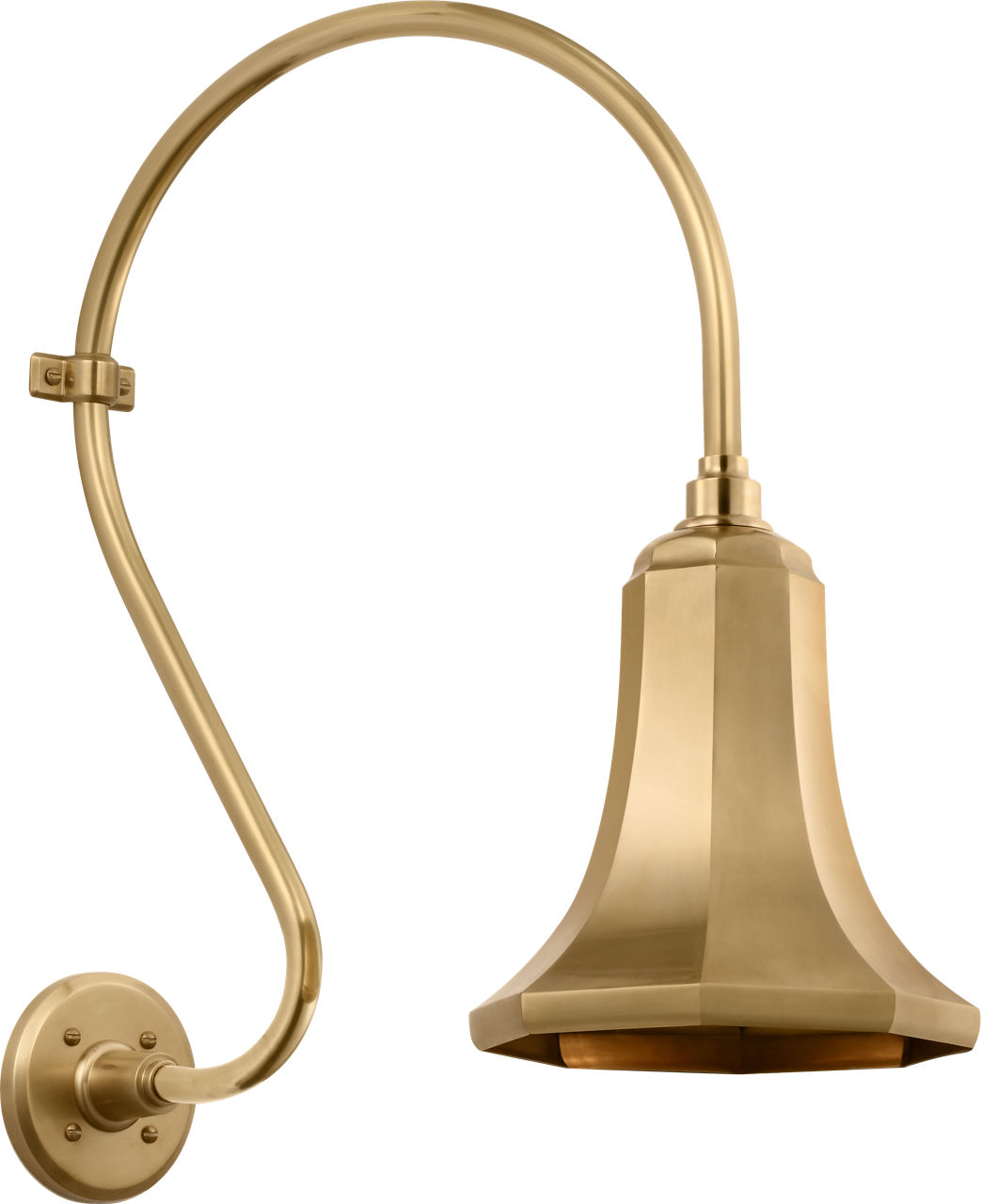 Academy 15" Larrabee Barn Light in Hand-Rubbed Antique Brass with 9.25" Savannah Shade