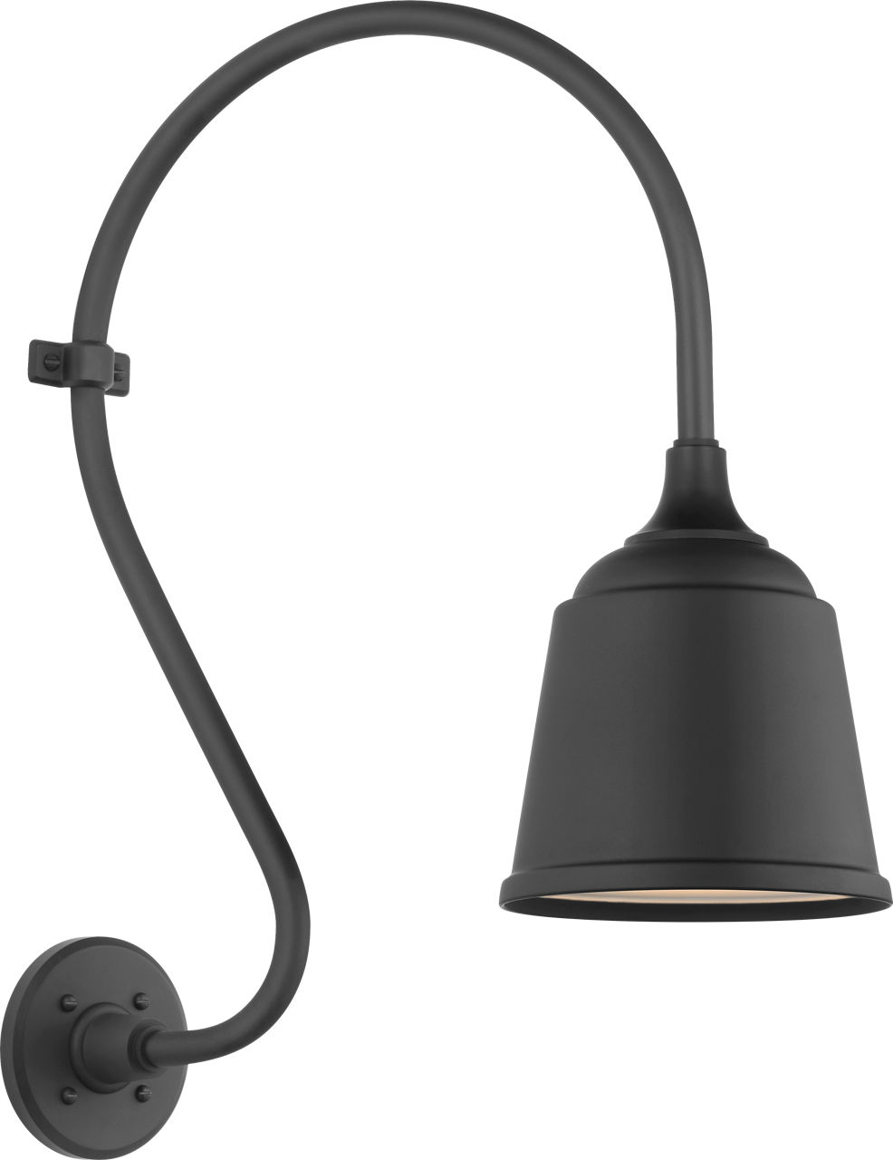 Academy 15" Larrabee Barn Light in Matte Black with 8" Rockhouse Shade