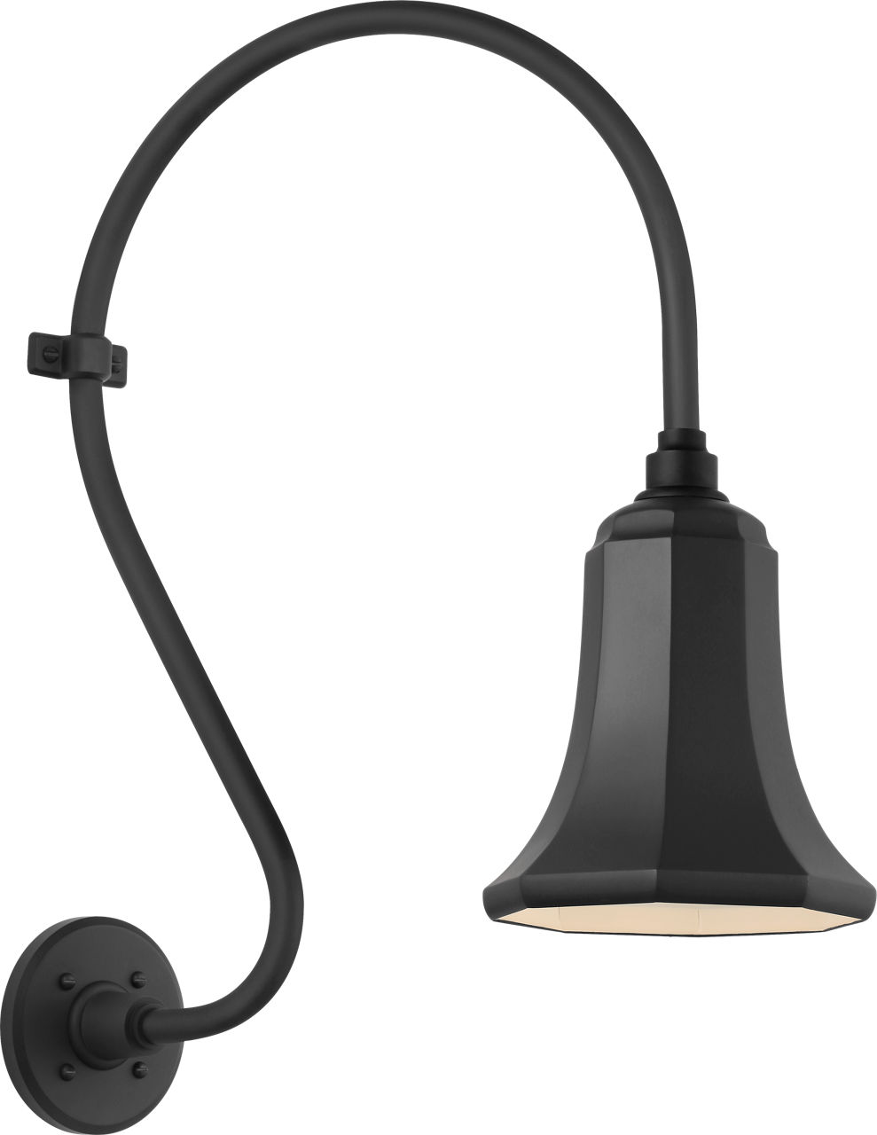 Academy 15" Larrabee Barn Light in Matte Black with 7.5" Savannah Shade