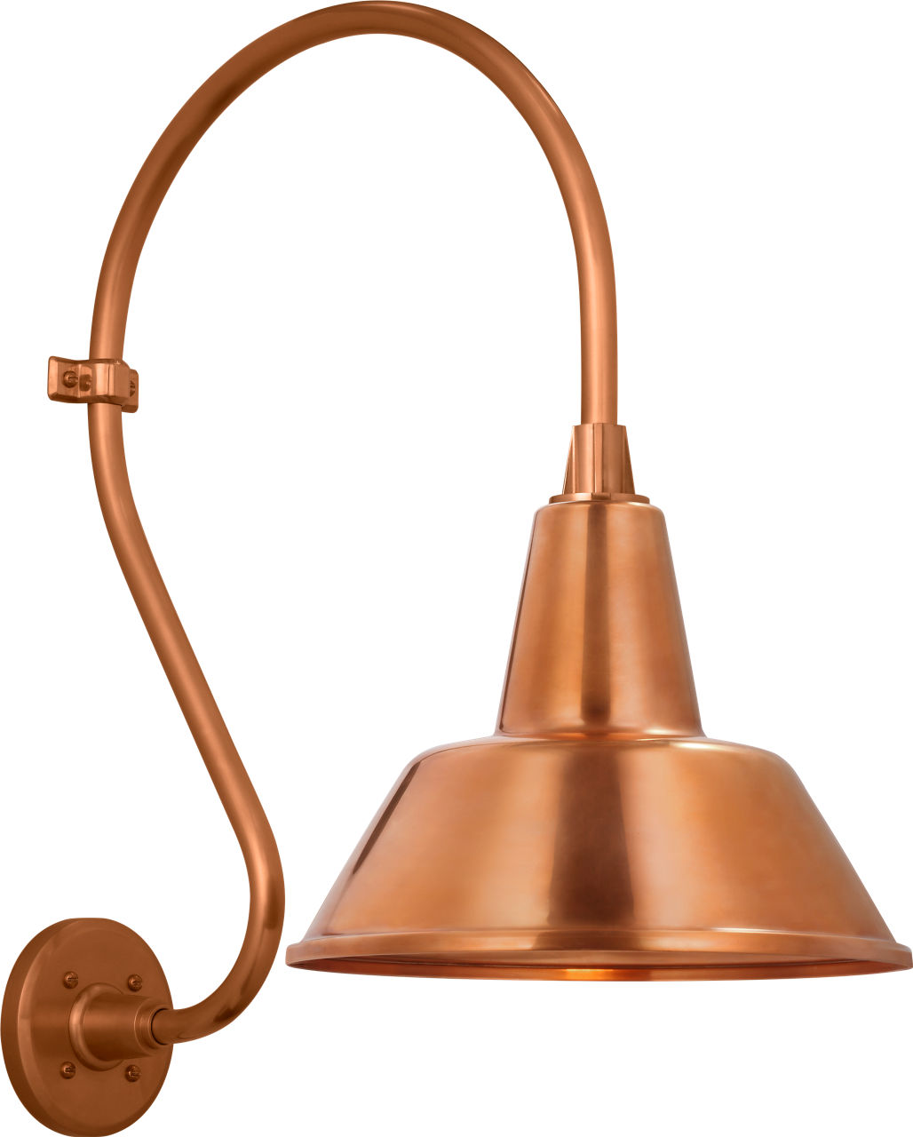 Academy 15" Larrabee Barn Light in Soft Copper with 12.5" Bowers Shade