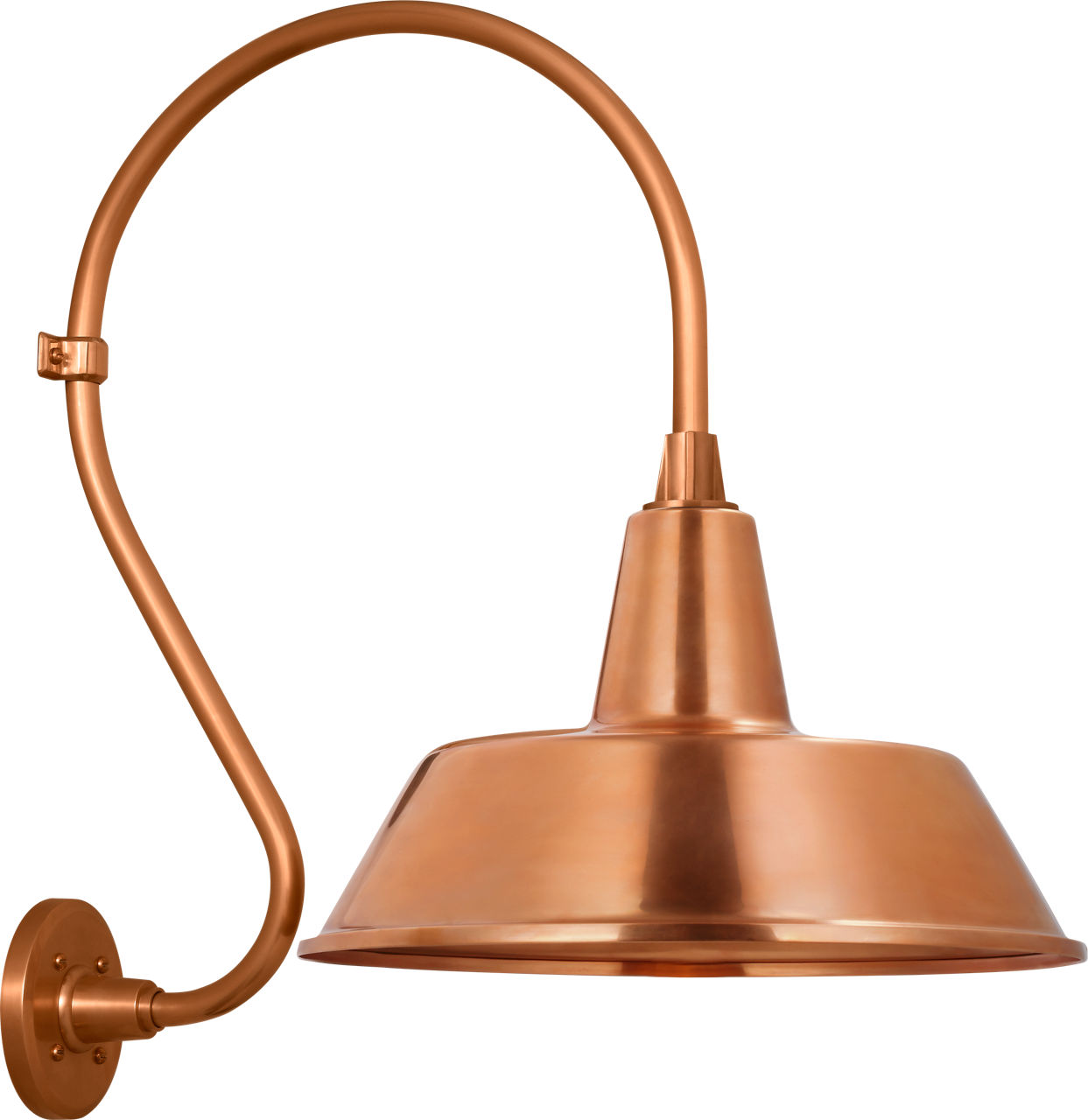 Academy 15" Larrabee Barn Light in Soft Copper with 16" Bowers Shade