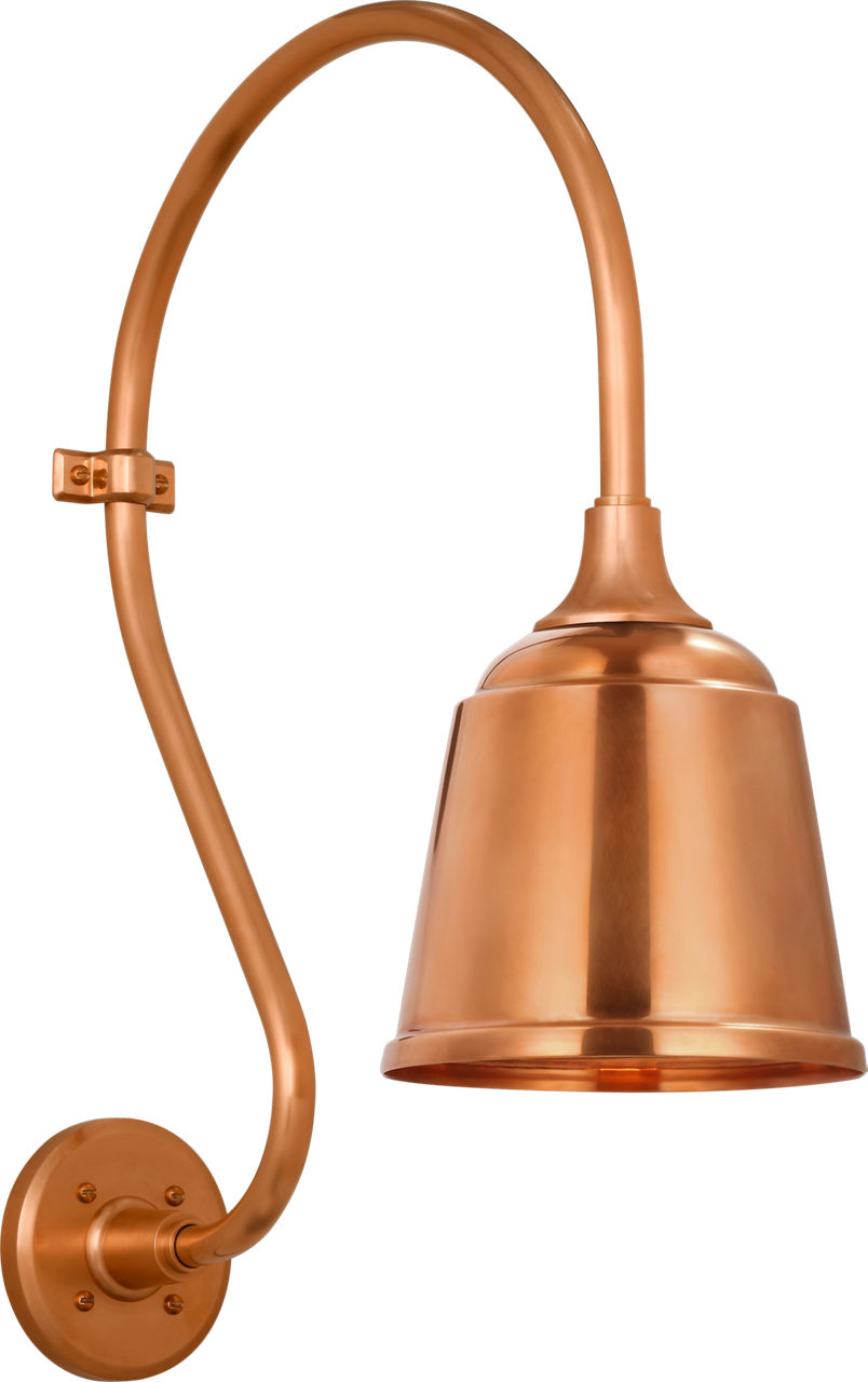 Academy 15" Larrabee Barn Light in Soft Copper with 8" Rockhouse Shade