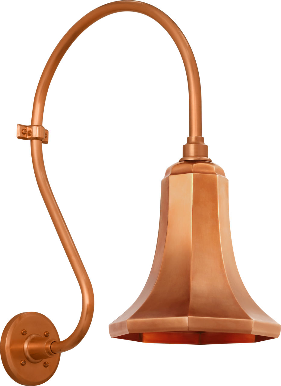 Academy 15" Larrabee Barn Light in Soft Copper with 9.25" Savannah Shade