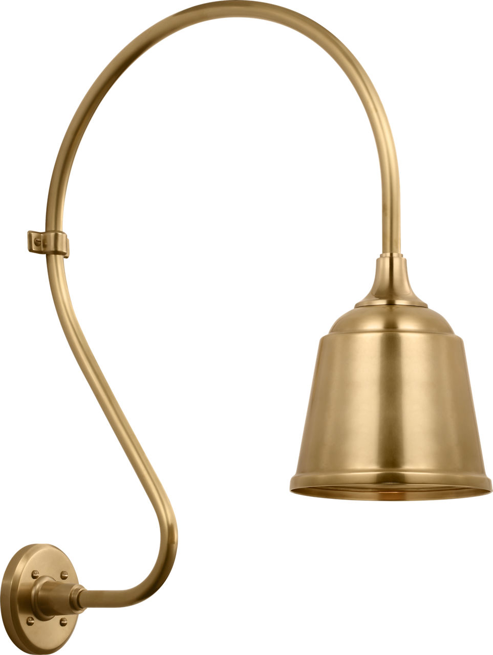 Academy 18" Larrabee Barn Light in Hand-Rubbed Antique Brass with 8" Rockhouse Shade