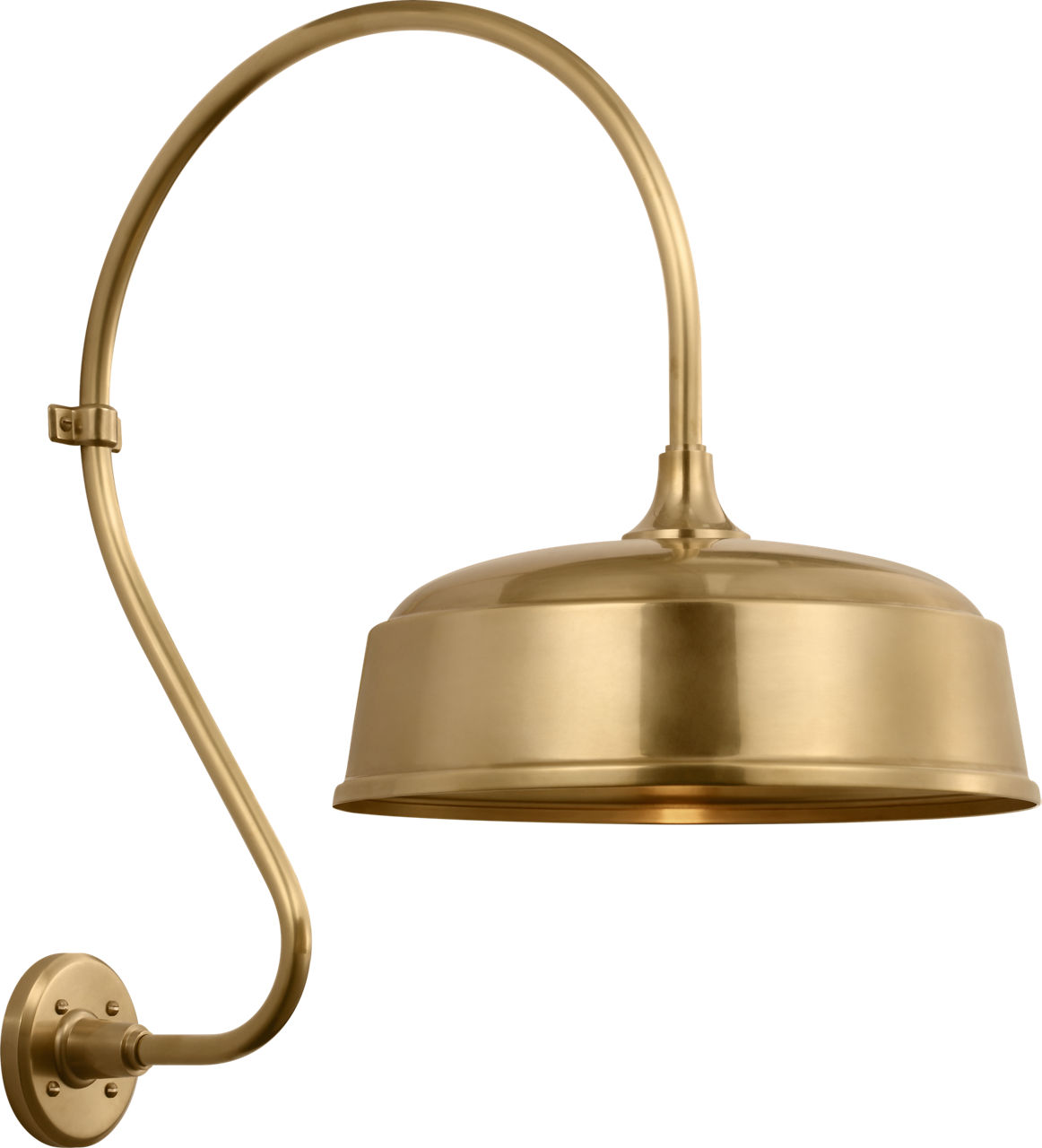 Academy 18" Larrabee Barn Light in Hand-Rubbed Antique Brass with 16" Rockhouse Shade