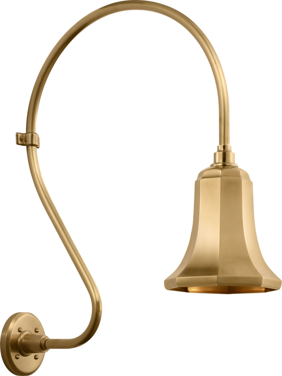 Academy 18" Larrabee Barn Light in Hand-Rubbed Antique Brass with 7.5" Savannah Shade