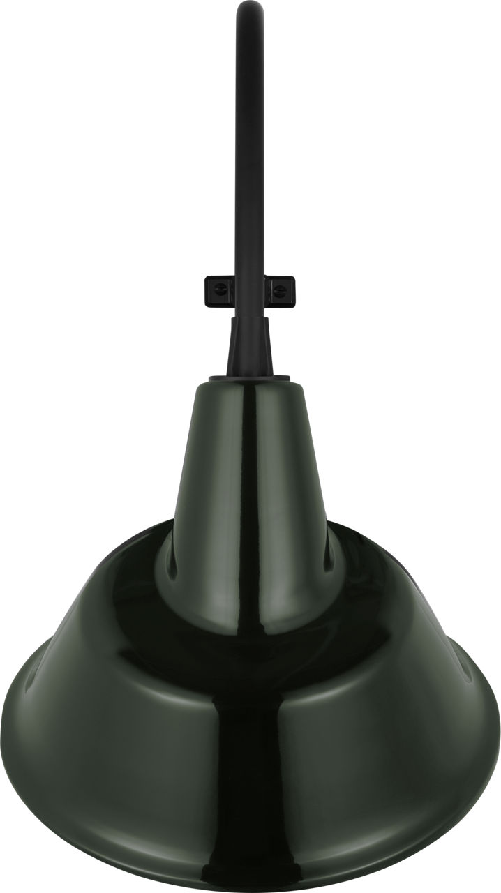 Academy 18" Larrabee Barn Light in Matte Black with 12.5" Green Tilted Bowers Shade