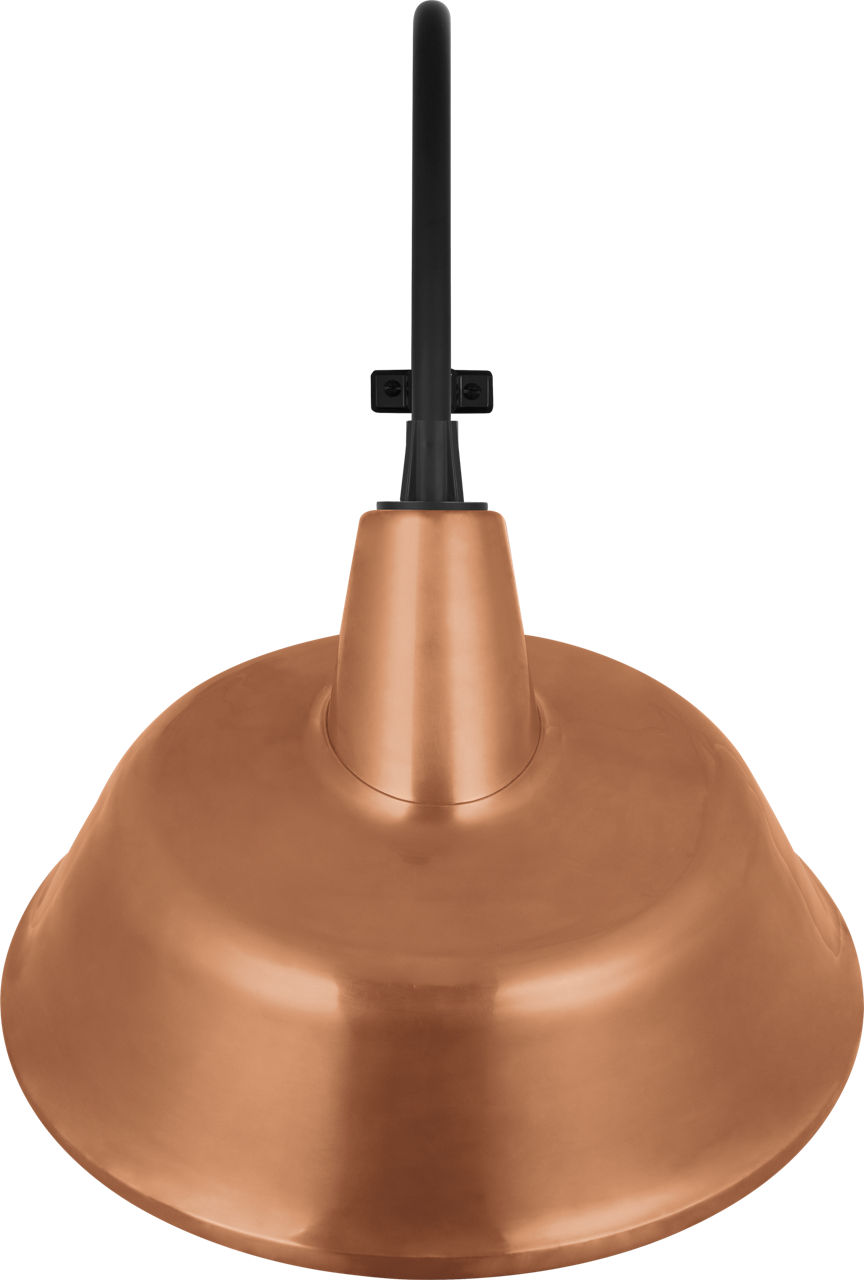 Academy 18" Larrabee Barn Light in Matte Black with 16" Soft Copper Tilted Bowers Shade