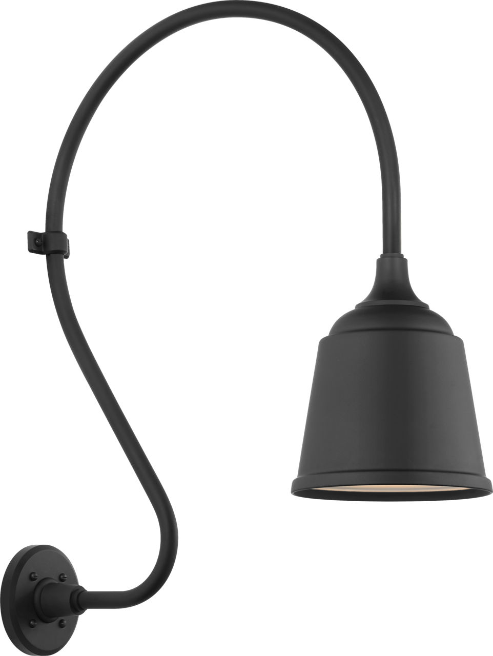 Academy 18" Larrabee Barn Light in Matte Black with 8" Rockhouse Shade