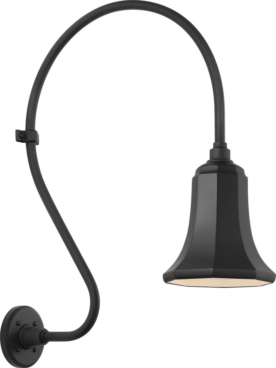 Academy 18" Larrabee Barn Light in Matte Black with 7.5" Savannah Shade