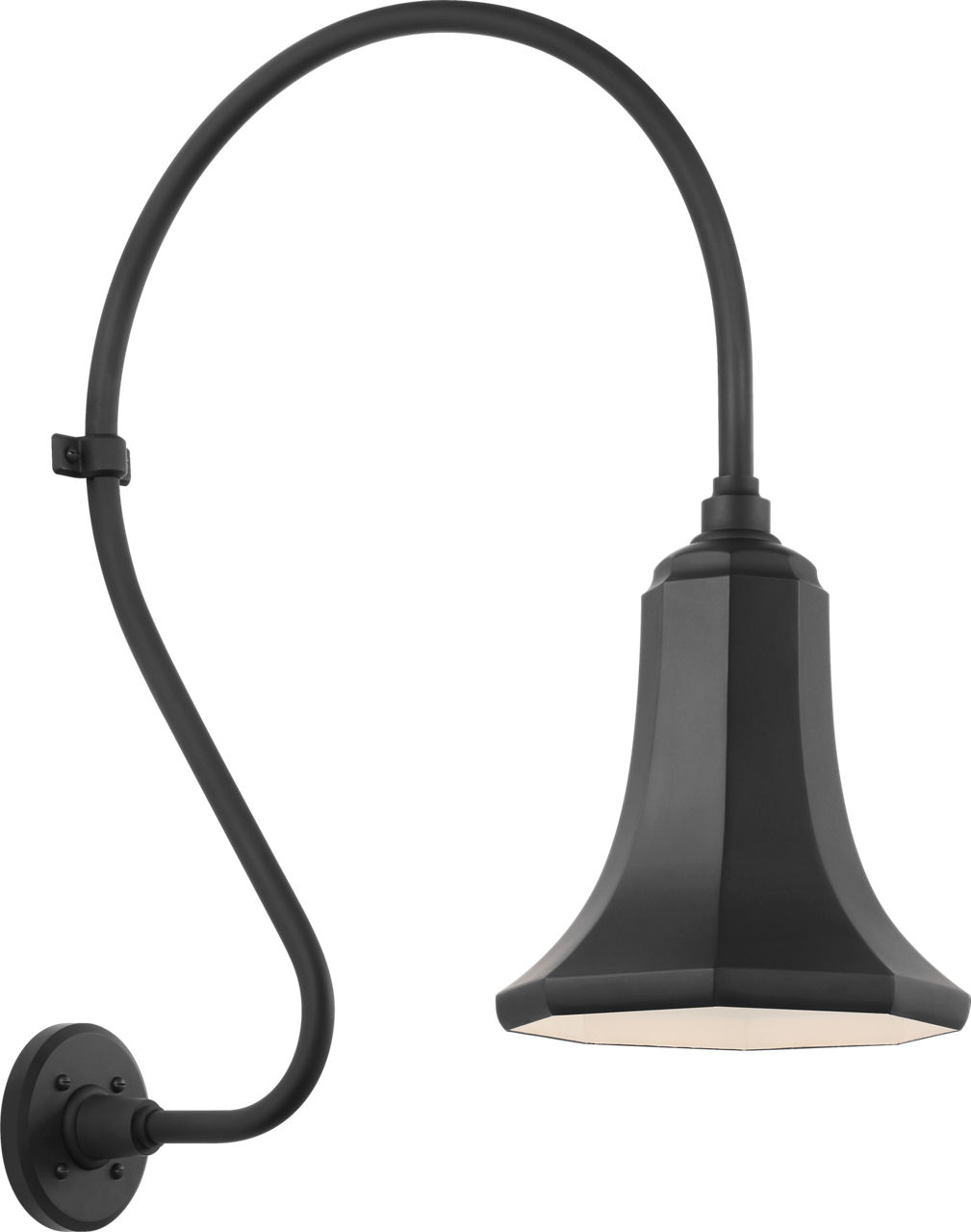 Academy 18" Larrabee Barn Light in Matte Black with 9.25" Savannah Shade
