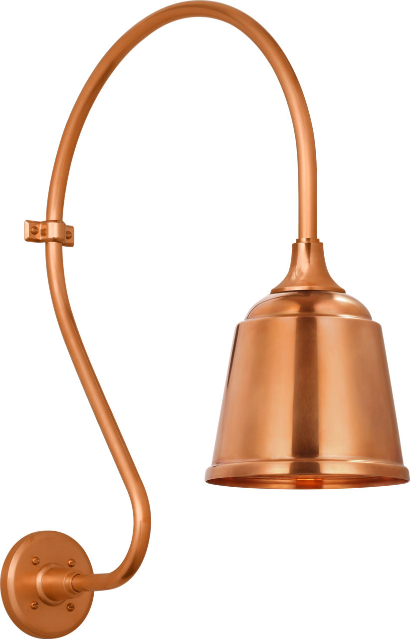 Academy 18" Larrabee Barn Light in Soft Copper with 8" Rockhouse Shade