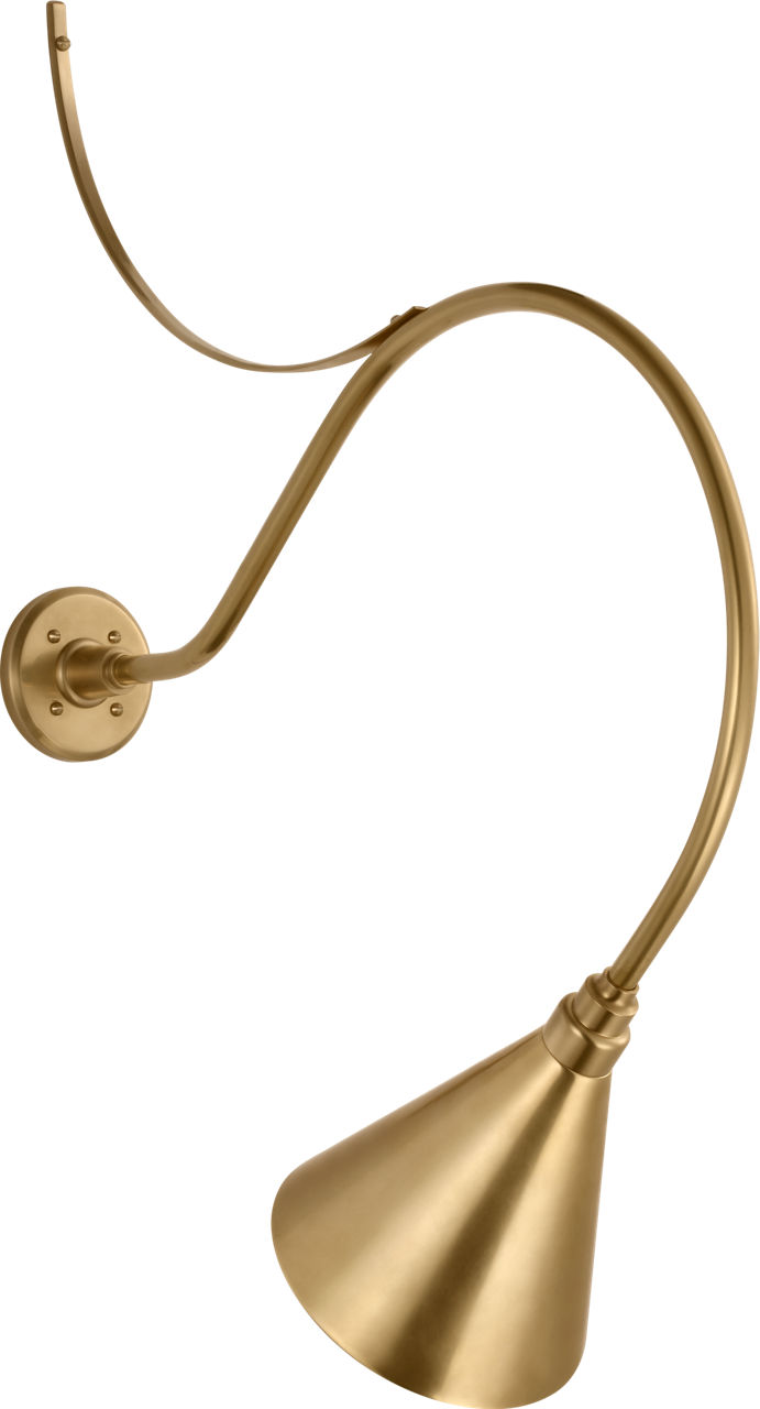 Academy 26.5" Anchored Larrabee Barn Light in Hand-Rubbed Antique Brass with 9" Conical Savannah Shade