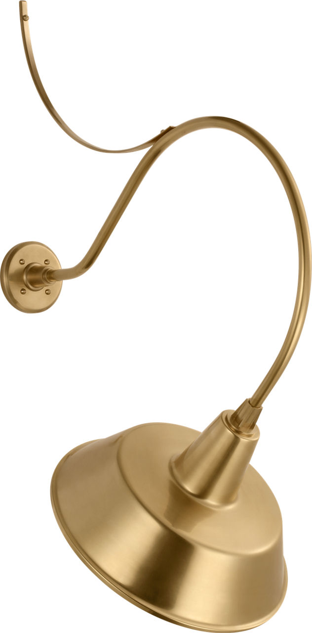 Academy 26.5" Anchored Larrabee Barn Light in Hand-Rubbed Antique Brass with 16" Bowers Shade