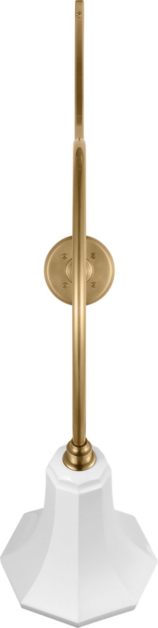 Academy 26.5" Anchored Larrabee Barn Light in Hand-Rubbed Antique Brass with 9.25" White Savannah Shade