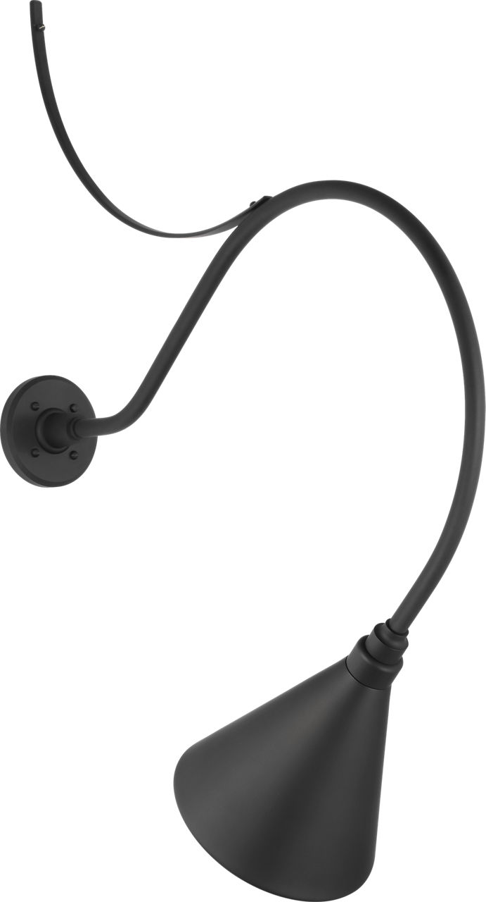 Academy 26.5" Anchored Larrabee Barn Light in Matte Black with 9" Conical Savannah Shade