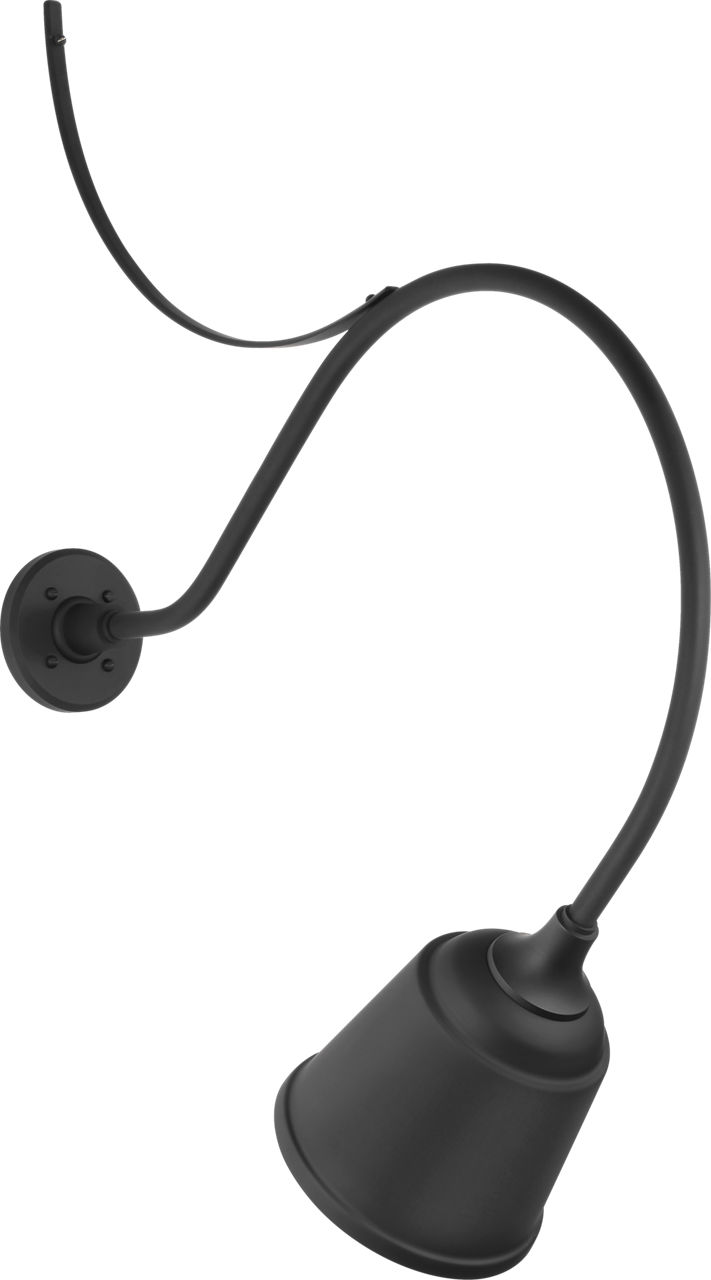 Academy 26.5" Anchored Larrabee Barn Light in Matte Black with 8" Rockhouse Shade