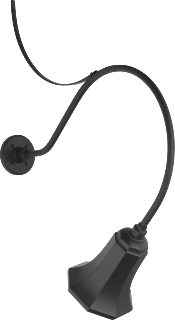 Academy 26.5" Anchored Larrabee Barn Light in Matte Black with 7.5" Savannah Shade