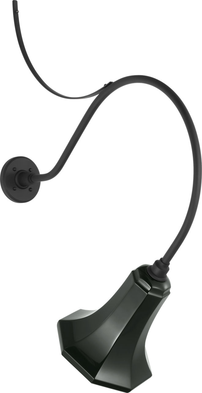 Academy 26.5" Anchored Larrabee Barn Light in Matte Black with 9.25" Green Savannah Shade