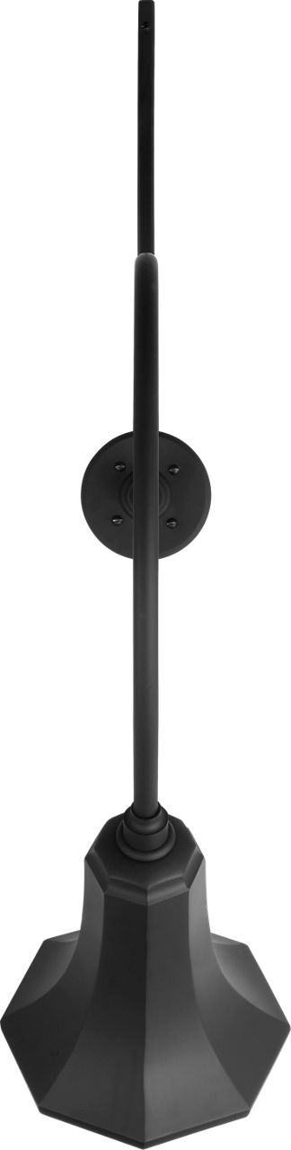 Academy 26.5" Anchored Larrabee Barn Light in Matte Black with 9.25" Savannah Shade