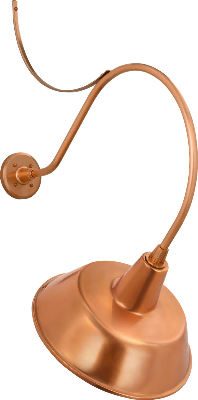 Academy 26.5" Anchored Larrabee Barn Light in Soft Copper with 16" Bowers Shade