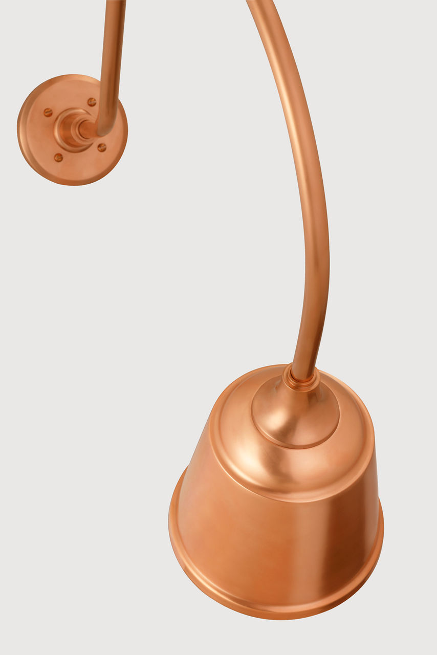 Academy 26.5" Anchored Larrabee Barn Light in Soft Copper with 8" Rockhouse Shade