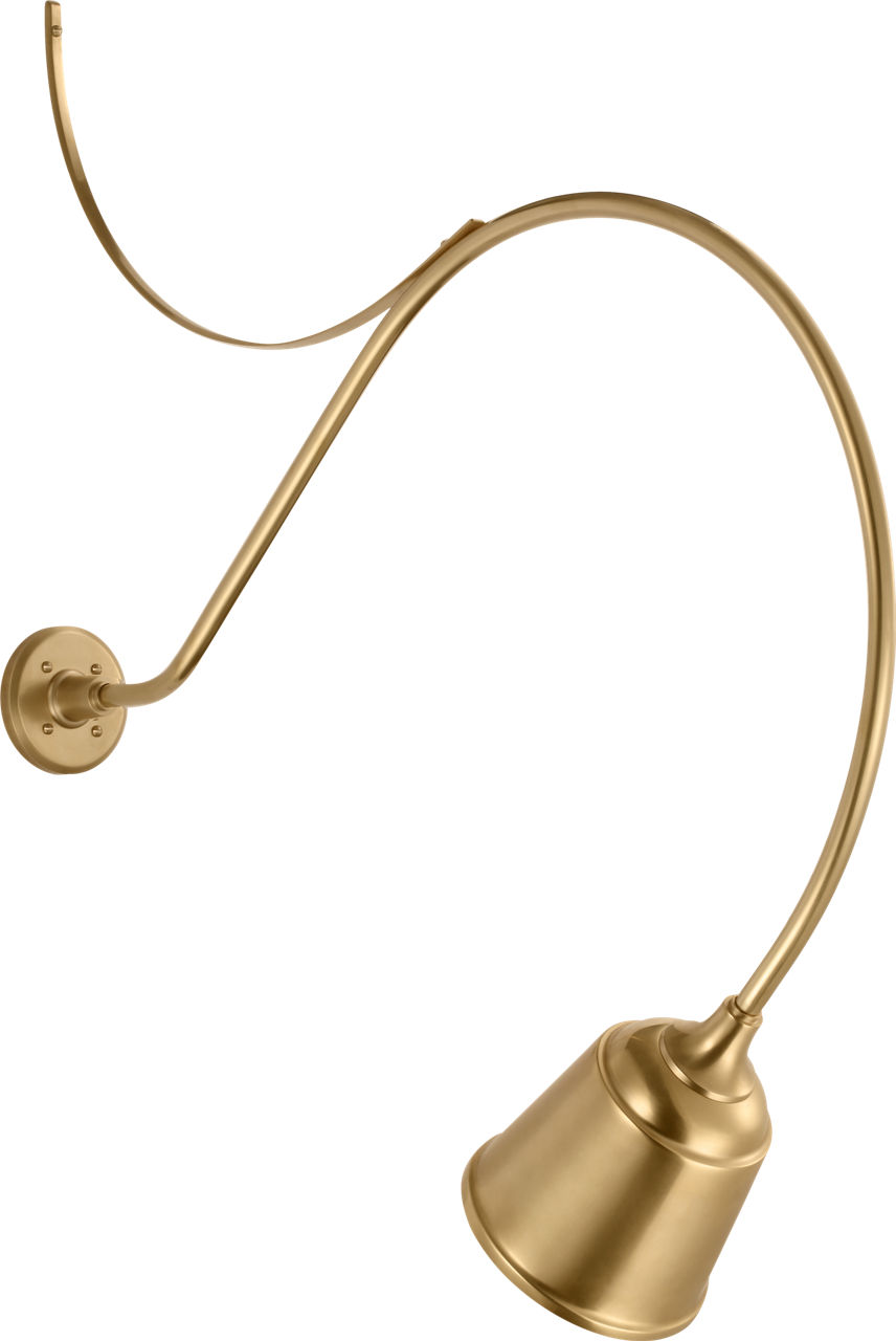 Academy 36" Anchored Larrabee Barn Light in Hand-Rubbed Antique Brass with 8" Rockhouse Shade