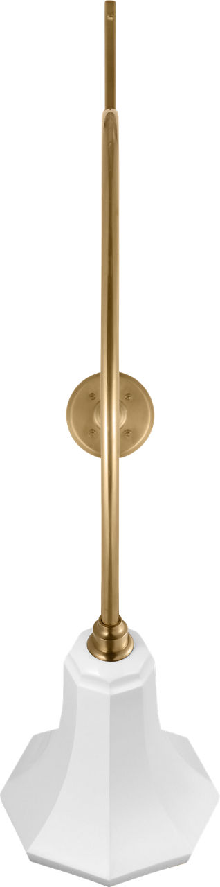 Academy 36" Anchored Larrabee Barn Light in Hand-Rubbed Antique Brass with 9.25" White Savannah Shade