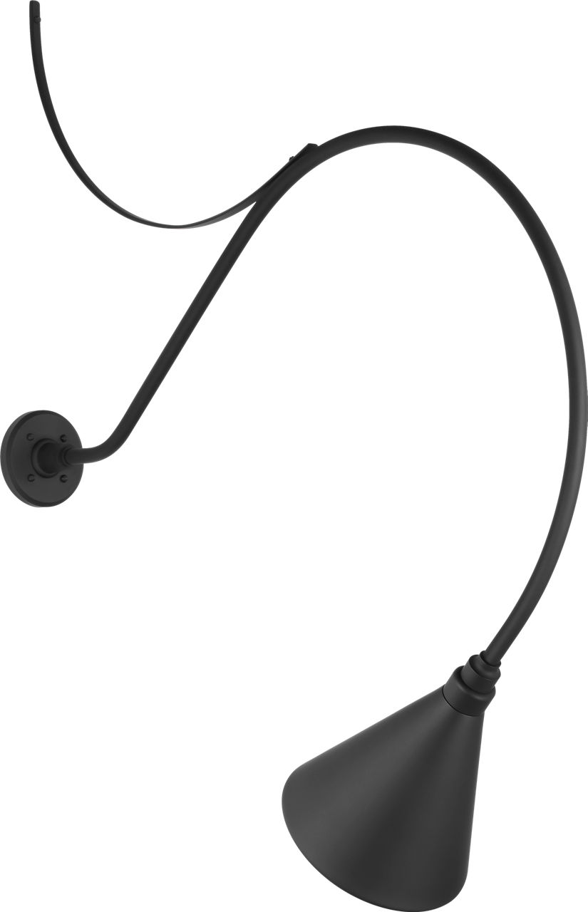 Academy 36" Anchored Larrabee Barn Light in Matte Black with 9" Conical Savannah Shade