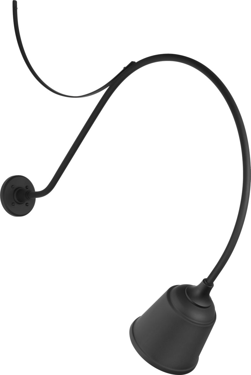 Academy 36" Anchored Larrabee Barn Light in Matte Black with 8" Rockhouse Shade