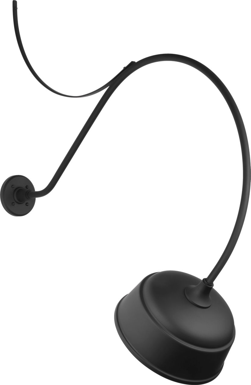 Academy 36" Anchored Larrabee Barn Light in Matte Black with 12.5" Rockhouse Shade