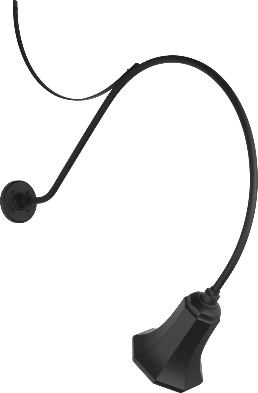 Academy 36" Anchored Larrabee Barn Light in Matte Black with 7.5" Savannah Shade