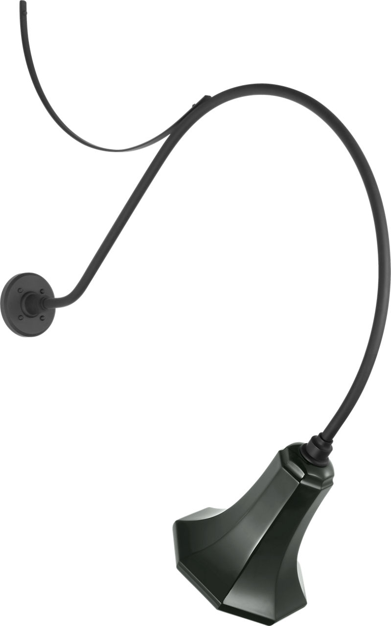 Academy 36" Anchored Larrabee Barn Light in Matte Black with 9.25" Green Savannah Shade