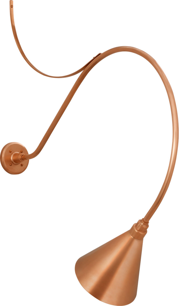 Academy 36" Anchored Larrabee Barn Light in Soft Copper with 9" Conical Savannah Shade