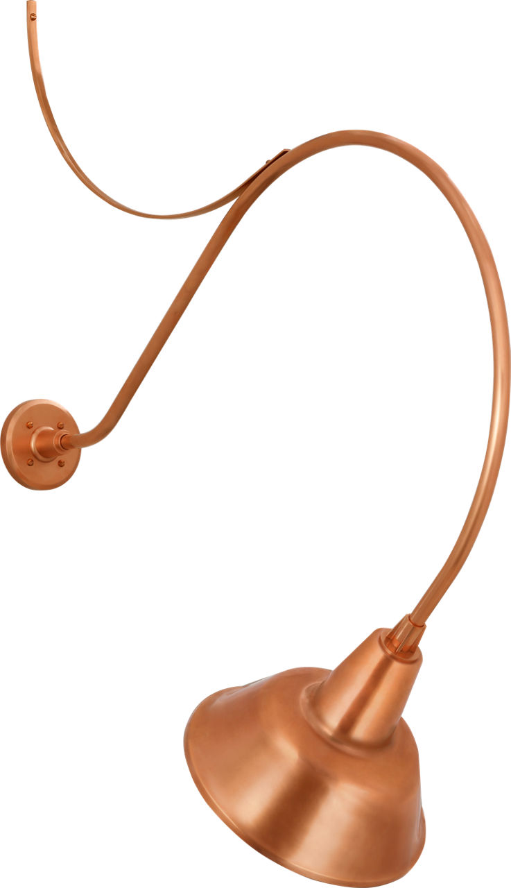 Academy 36" Anchored Larrabee Barn Light in Soft Copper with 12.5" Bowers Shade