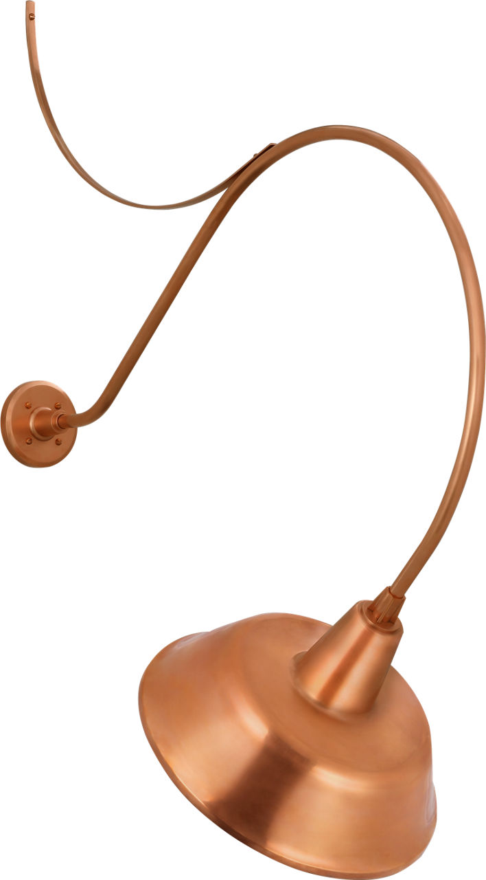 Academy 36" Anchored Larrabee Barn Light in Soft Copper with 16" Bowers Shade