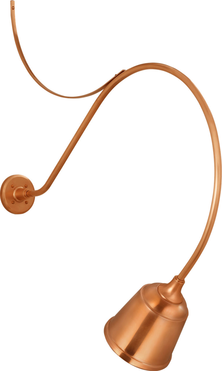 Academy 36" Anchored Larrabee Barn Light in Soft Copper with 8" Rockhouse Shade