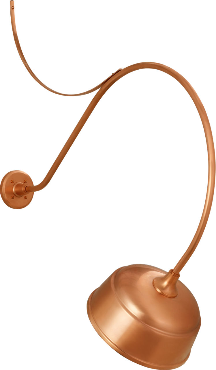 Academy 36" Anchored Larrabee Barn Light in Soft Copper with 12.5" Rockhouse Shade