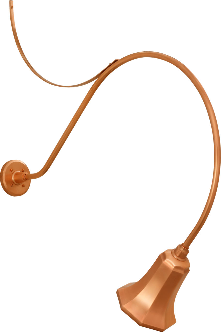 Academy 36" Anchored Larrabee Barn Light in Soft Copper with 7.5" Savannah Shade