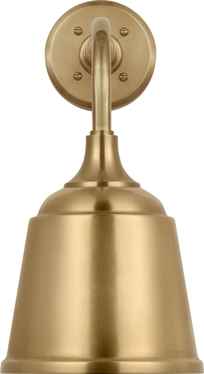 Academy 11" Rex Barn Light in Hand-Rubbed Antique Brass with 8" Hand-Rubbed Antique Brass Rockhouse Shade