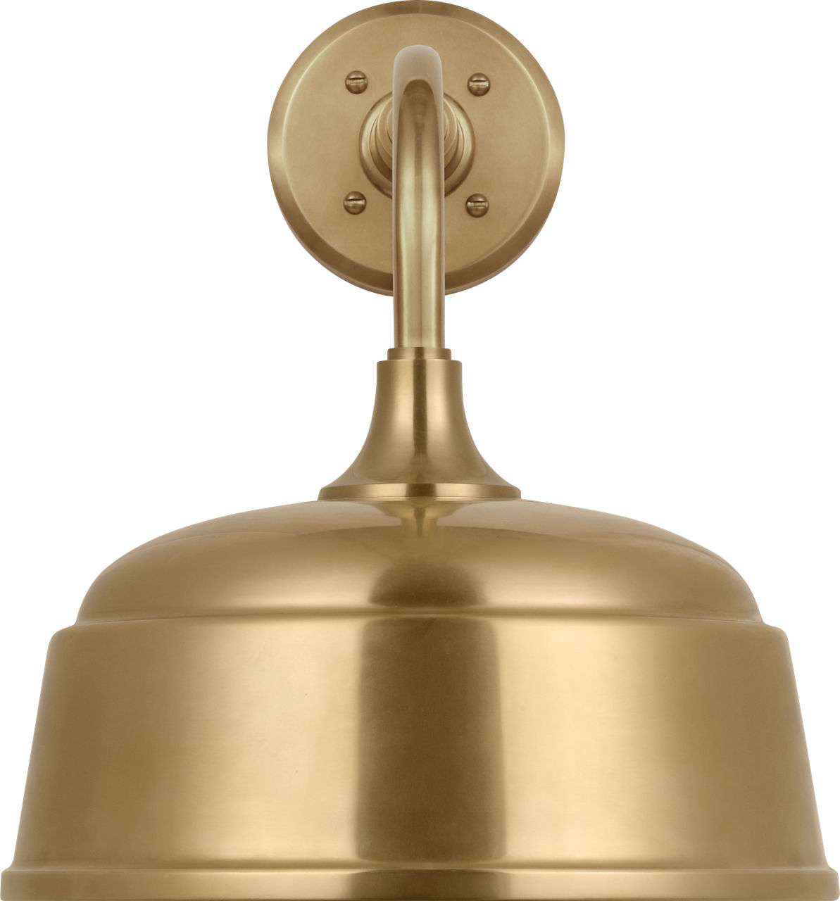 Academy 11" Rex Barn Light in Hand-Rubbed Antique Brass with 12.5" Hand-Rubbed Antique Brass Rockhouse Shade