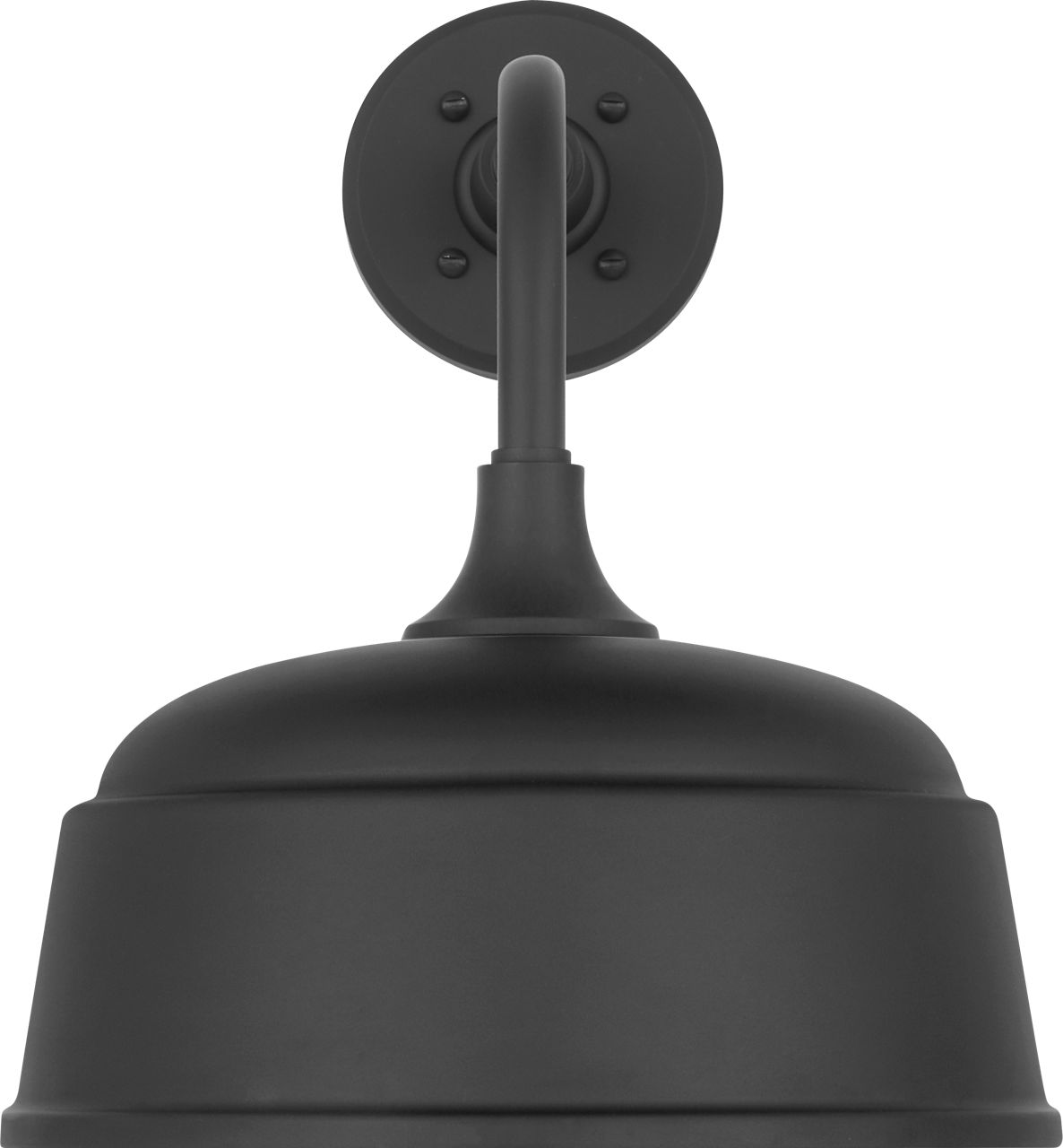 Academy 11" Rex Barn Light in Matte Black with 12.5" Matte Black Rockhouse Shade