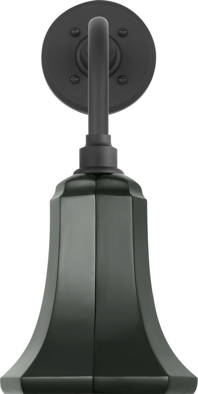 Academy 11" Rex Barn Light in Matte Black with 7.5" Green Savannah Shade
