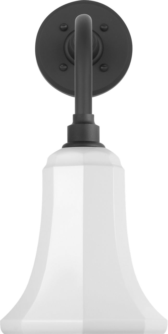 Academy 11" Rex Barn Light in Matte Black with 7.5" White Savannah Shade