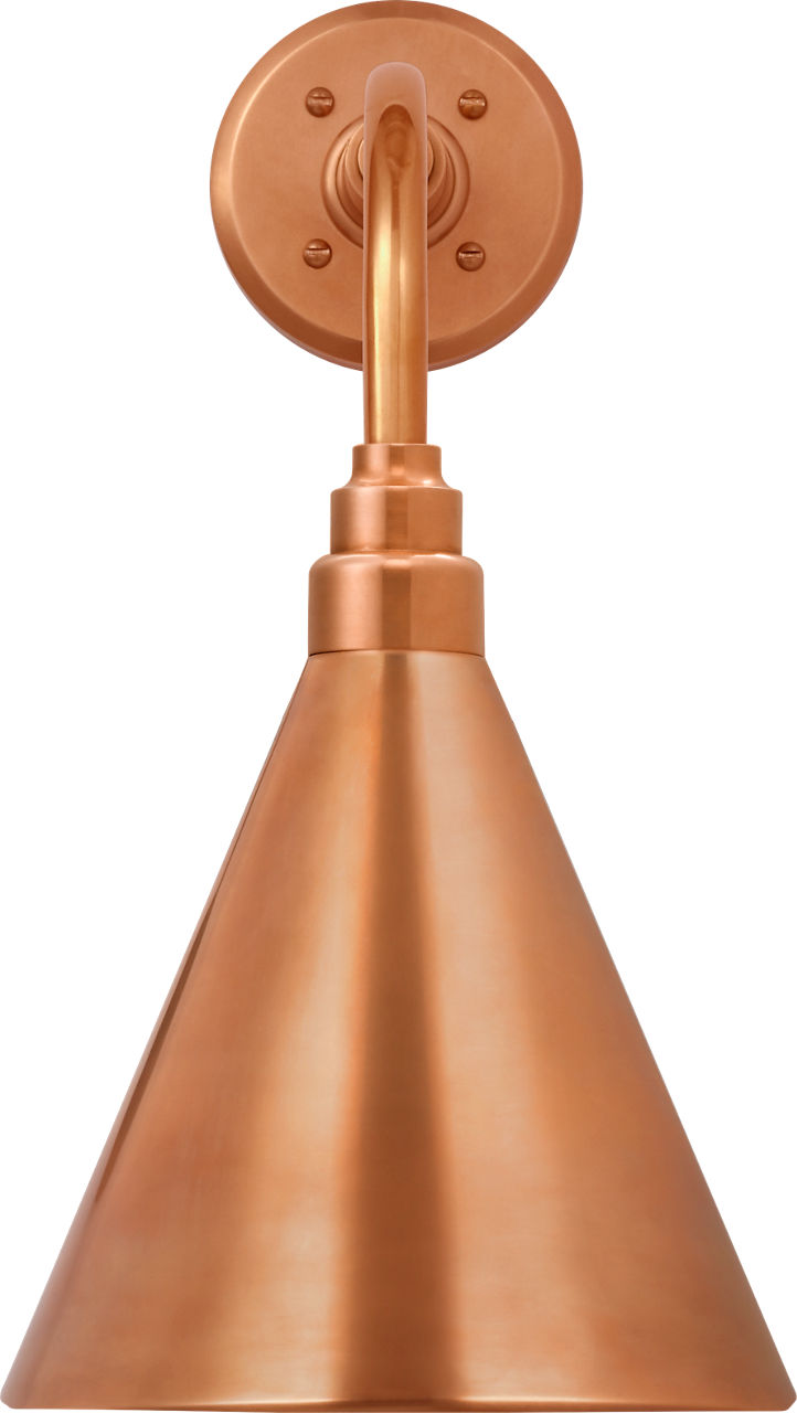Academy 11" Rex Barn Light in Soft Copper with 9" Soft Copper Conical Savannah Shade