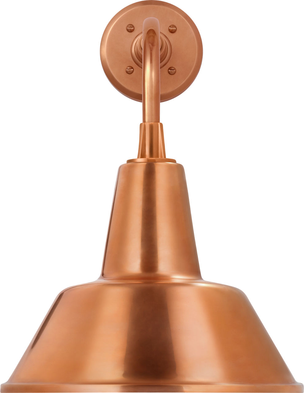 Academy 11" Rex Barn Light in Soft Copper with 12.5" Soft Copper Bowers Shade