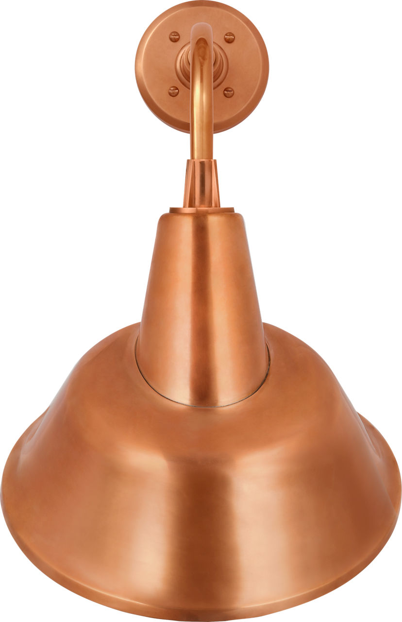 Academy 11" Rex Barn Light in Soft Copper with 12.5" Soft Copper Tilted Bowers Shade
